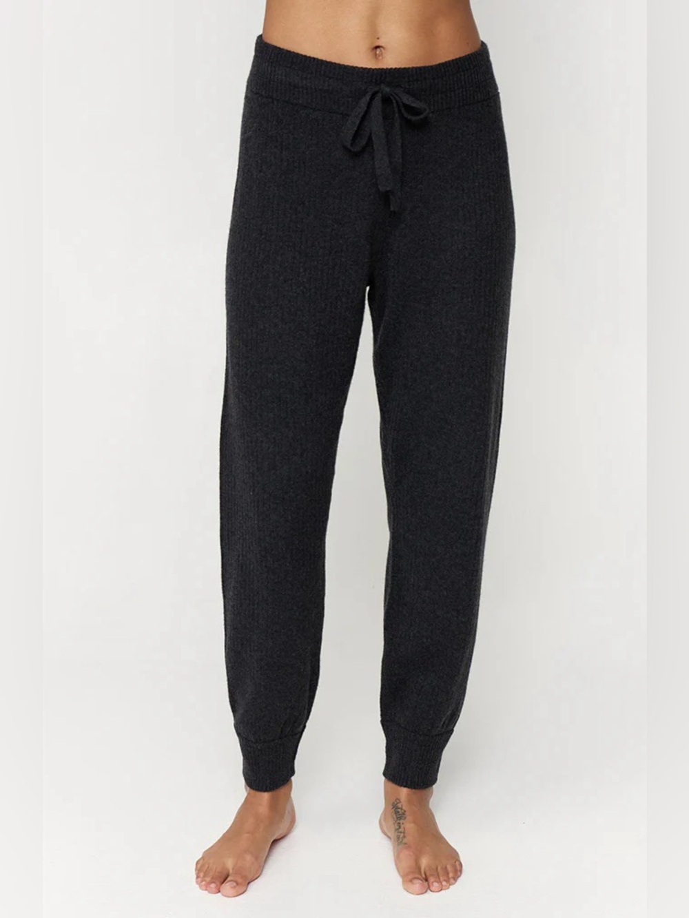 SPIRITUAL GANGSTER || Ribbed Knit Jogger in Vintage Black - SZ XS ✨NWT✨